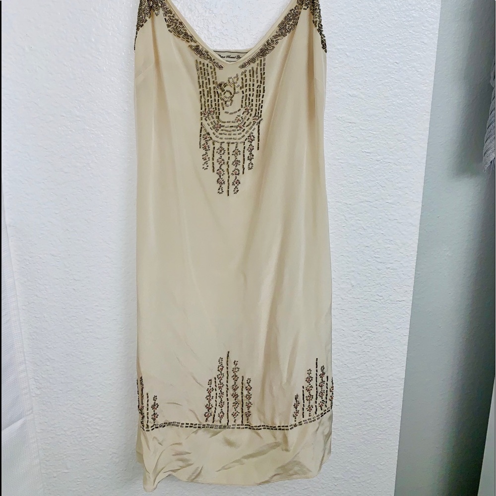 Beige beaded dress